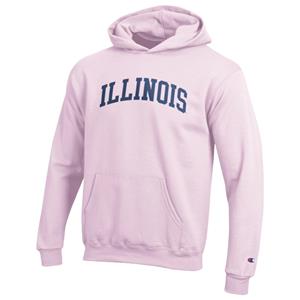 ILLINOIS ARCH YOUTH PULLOVER HOODIE -  lilacpink